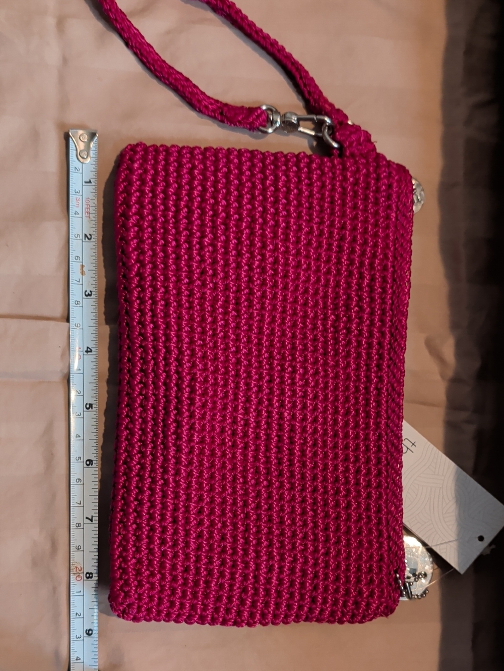 The Sak Rose Pink Crochet Wristlet Clutch - Picture 3 of 6